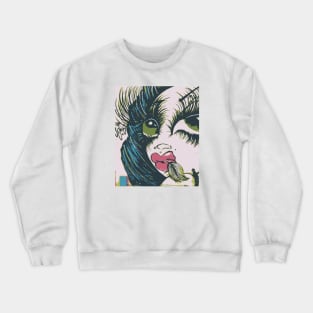 Mural of girls face Crewneck Sweatshirt